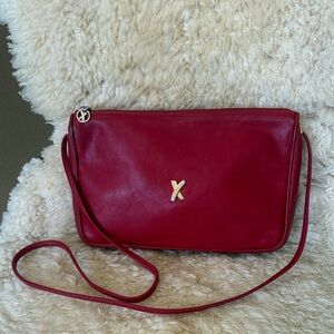 Paloma Picasso red leather crossbody
